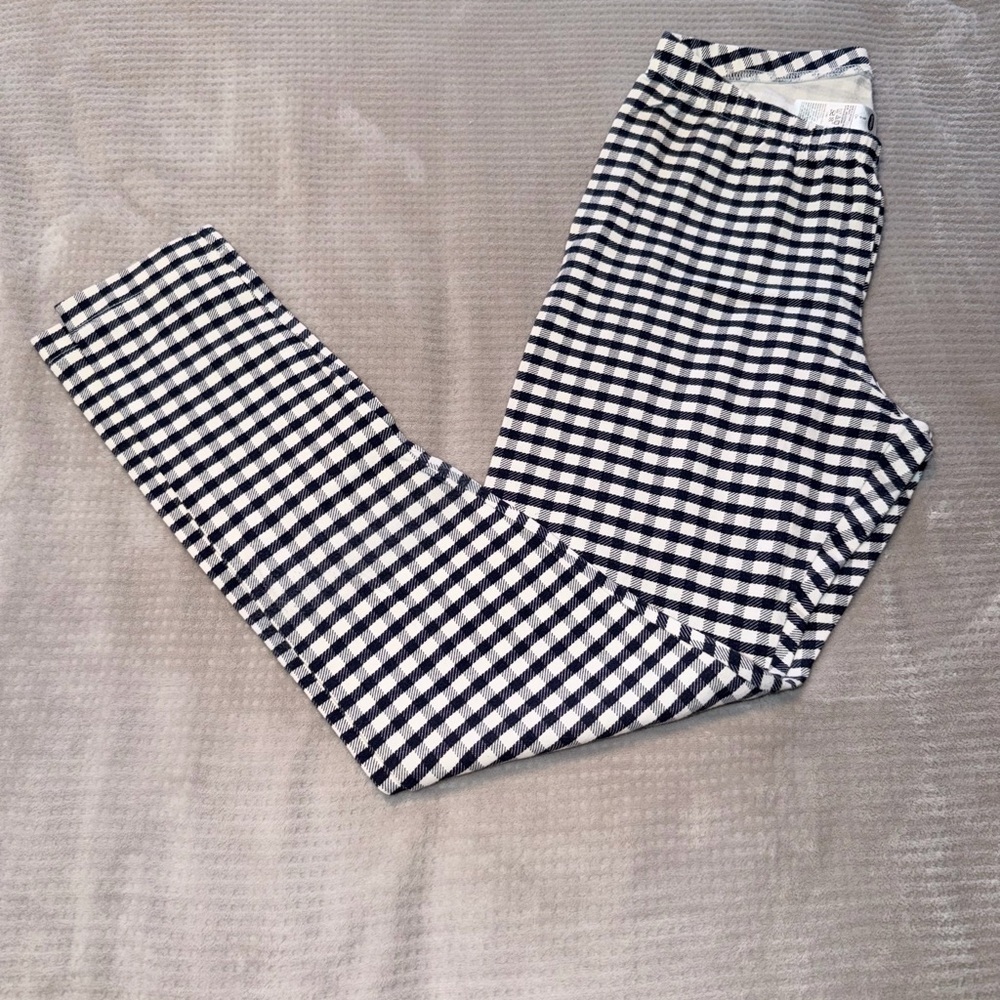 Old Navy blue and White Checkered Leggings